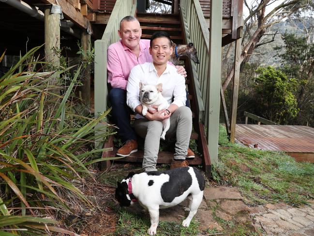 Mark Barrett and his husband Chin-Chuan Lee left the city due to COVID-19. Picture: Richard Dobson