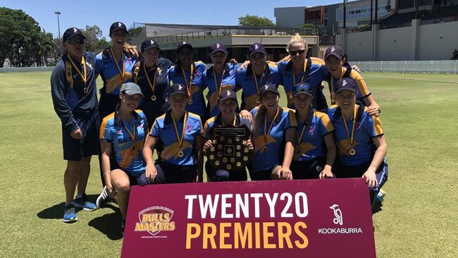 Gold COast Dolphins women's team win their first Twenty20 title since entering the Katherine Raymont Shield. Photo: SUPPLIED