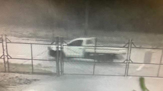 CCTV footage showed the man leaving Howard Springs, being picked up in a white ute.