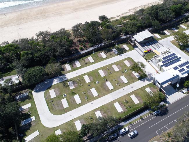 Restrictions are in place around the world to contain the spread of Covid-19. Pictured, Mooloolaba Caravan Park. Photo Patrick Woods / Sunshine Coast Daily.