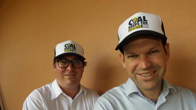 09/04/2019 Matt Canavan and George Christensen in Bowen, Queensland. Source: Monique Preston