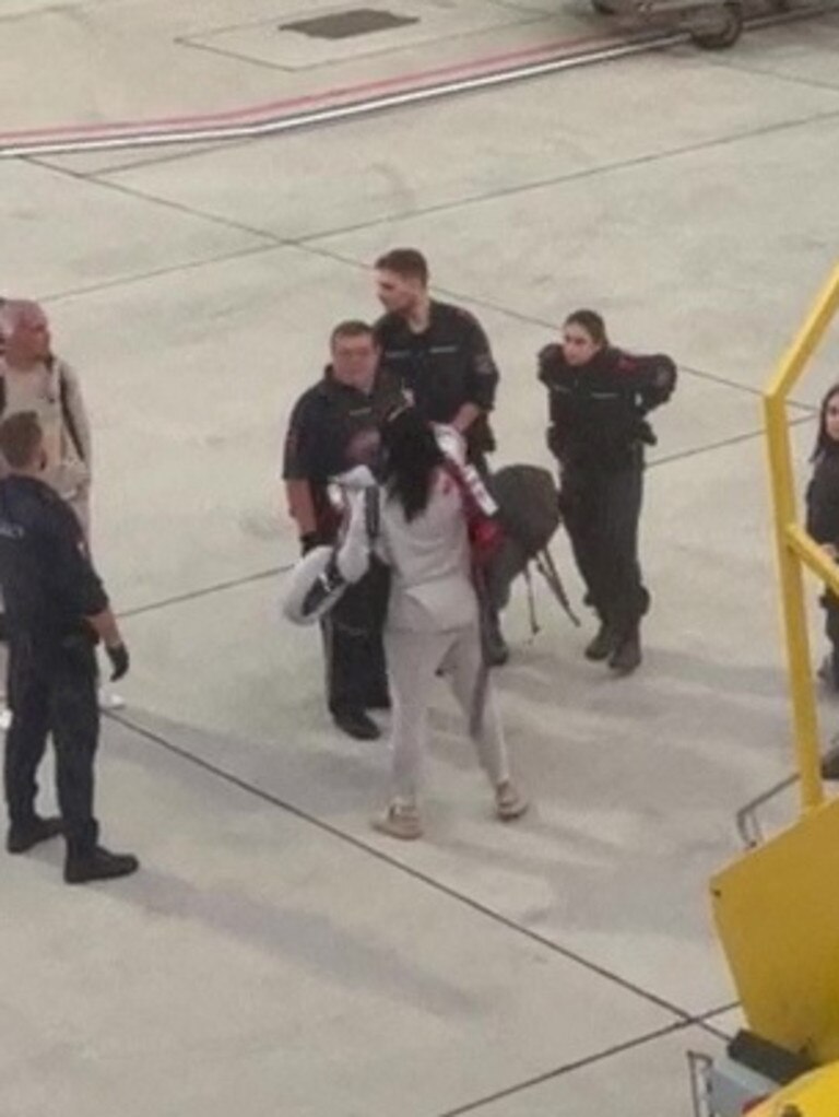 The flight made an emergency landing in Austria. Picture: SWNS / MEGA
