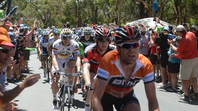 The Tour Down Under Stage 5 at Willunga Hill. Photo: Sam Wundke.