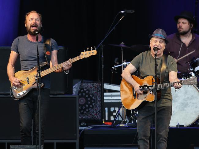 Sting and Paul Simon at Cooper’s Brewery. Picture: Dylan Coker