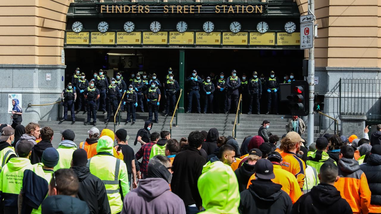 There have been tense scenes in Melbourne this week. Picture: Asanka Ratnayake/Getty Images