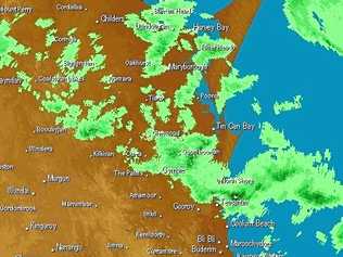 RADAR: Rain is shown over Gympie on the Gympie Weather Radar as at 6.15am, Tuesday July 11, 2017. (Courtesy of Weatherzone). Picture: Contributed