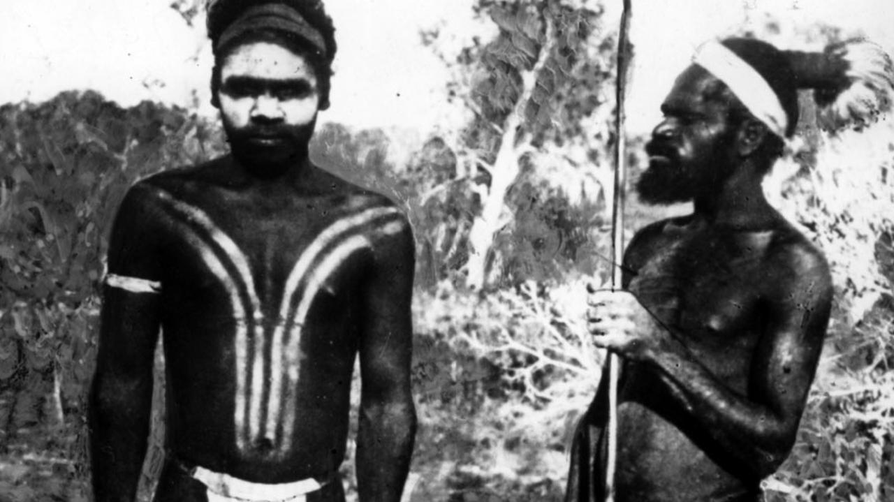 An undated image of central Australian Aboriginals. Scientists now believe the first humans could have lived in Australia about 120,000 years ago.