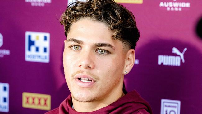 Queensland Maroons Reece Walsh at team training at Red Hill, Brisbane ahead of game two of State of Origin, Tuesday, June 13, 2023 - Picture: Richard Walker