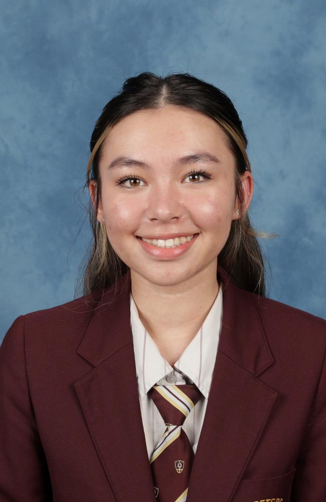 St Peters Lutheran College Springfield 2024 high achiever Chantal R. Picture: supplied