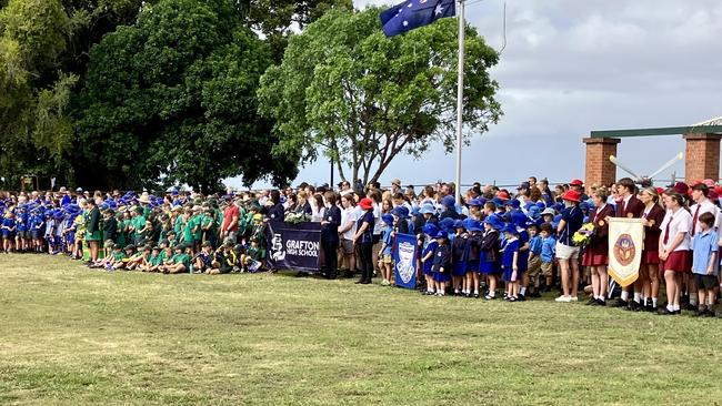 Grafton's Memorial Park, Anzac Day: Schools in attendance include Grafton Public School, Grafton High School, Westlawn Public School, St Mary's Primary School, McAuley College, St Andrews Christian College and Clarence Valley Anglican School. Picture: Odessa Blain