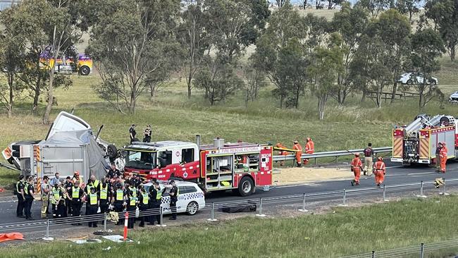 A man has been charged over the horror Calder Freeway crash that killed a two-year-old girl. Picture: Liam Beatty