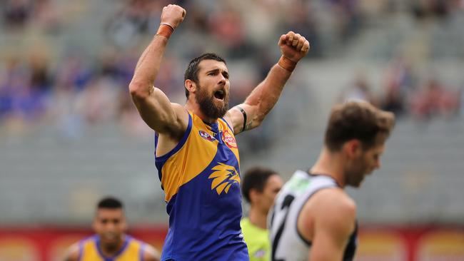 Josh Kennedy was enormous for West Coast against Collingwood. Picture: Paul Kane/Getty Images