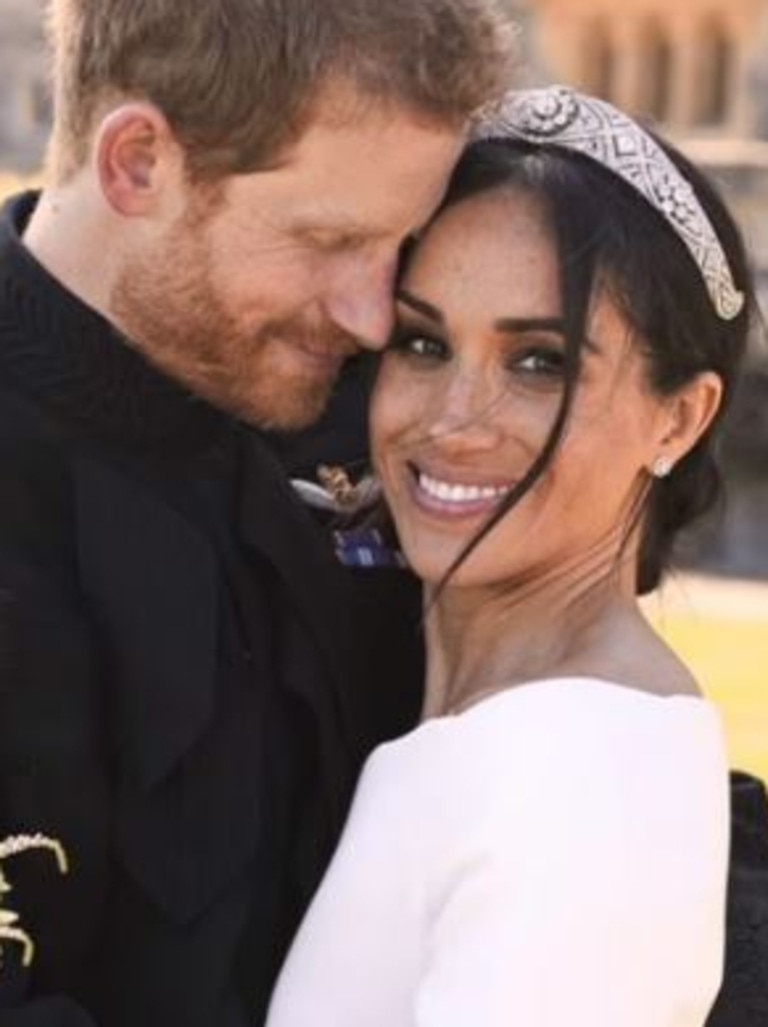 Prince Harry and Meghan Markle on their wedding day. Picture: Netflix