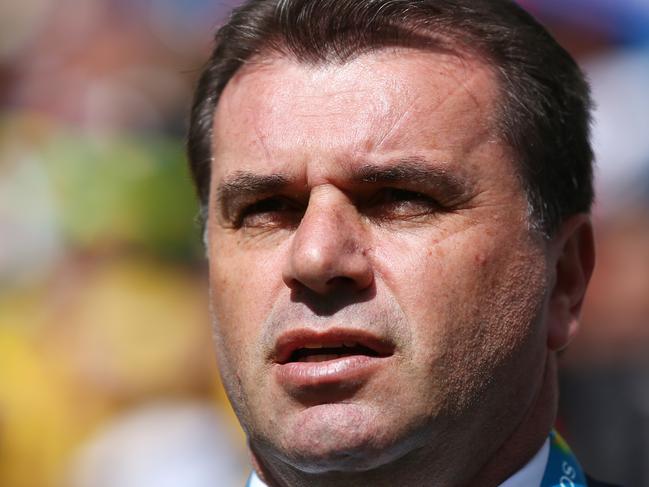 CURITIBA, BRAZIL - JUNE 23: Head coach Ange Postecoglou of Australia looks on during the 2014 FIFA World Cup Brazil Group B match between Australia and Spain at Arena da Baixada on June 23, 2014 in Curitiba, Brazil. (Photo by Jeff Gross/Getty Images)