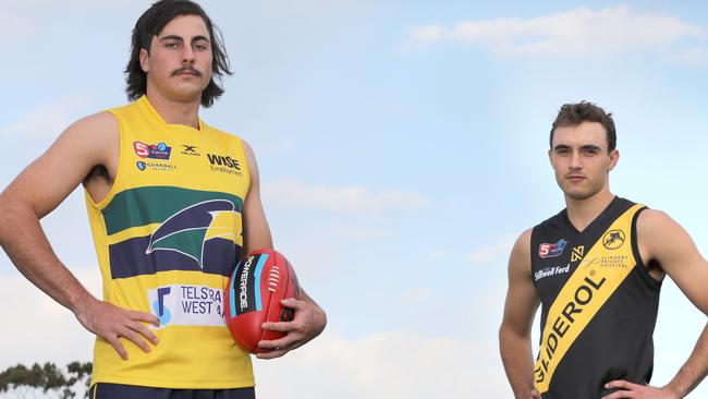 **HOLD** SANFL Young draft guns, Lachlan Jones (L), and Luke Edwards. 19 May 2020. Picture Dean Martin