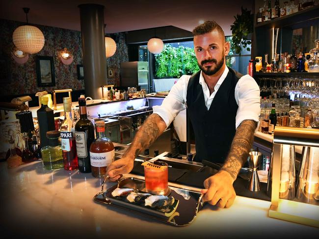 Bar manager Niccolo Fagherazzi has been allowed to let his creative juices flow. Photo: Patrick Woods.