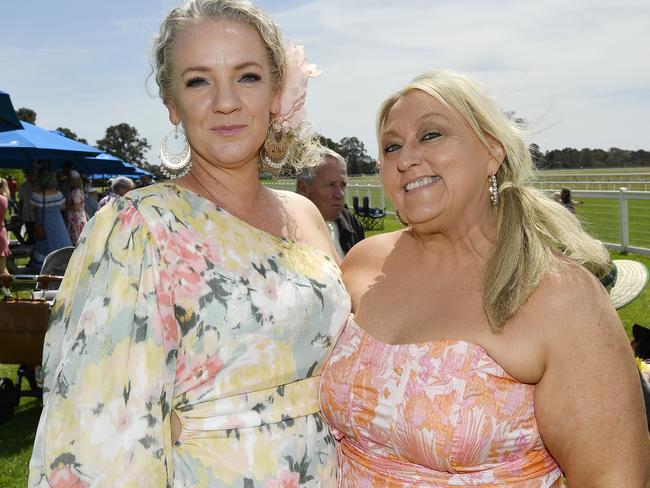 Melanie and Tracey at the 2024 Seymour Cup. Picture: Andrew Batsch