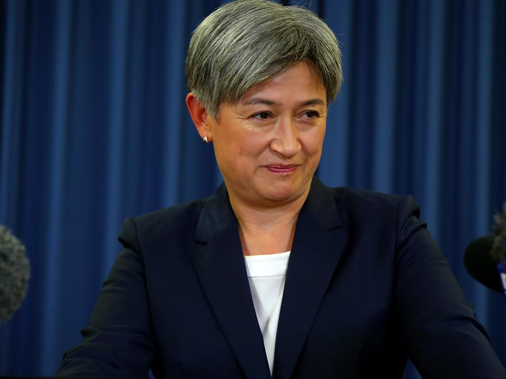 Labor’s foreign affairs spokeswoman, Penny Wong, would fly to Tokyo for a meeting on Tuesday if her party forms government. Picture: David Clark