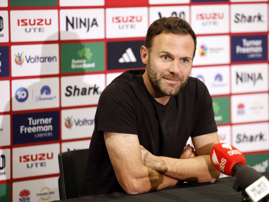 Wanderers star Juan Mata expects a ‘passionate’ Sydney derby. Picture: Richard Dobson