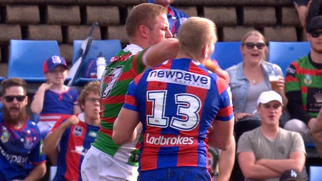 George Burgess elbows Mitch Barnett.