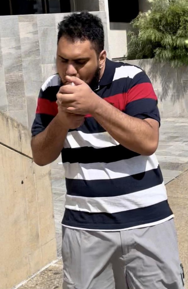 Nathan Gus Vaevae, 31, of Marsden leaves Beenleigh Magistrates Court. Picture: Marcel Baum.