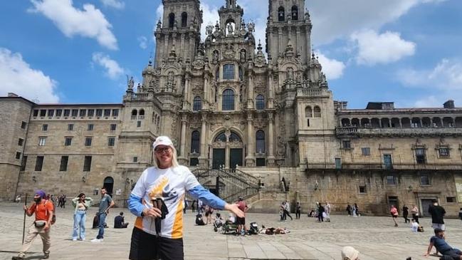 Tanya Entwistle has Parkinson’s disease and she tackled the Portuguese Camino trail to raise funds for research into treatment and a cure. Picture: Supplied