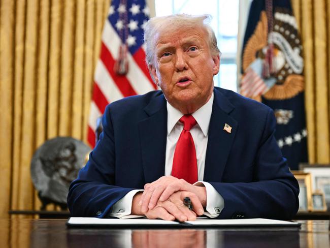 US President Donald Trump had declared the tariffs were necessary to force Canada and Mexico to curb the influx of the deadly synthetic opioid fentanyl into the US. Picture: AFP