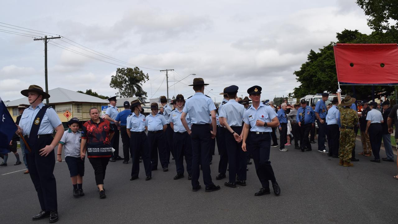 People in the Rockhampton ANZAC DAY march.