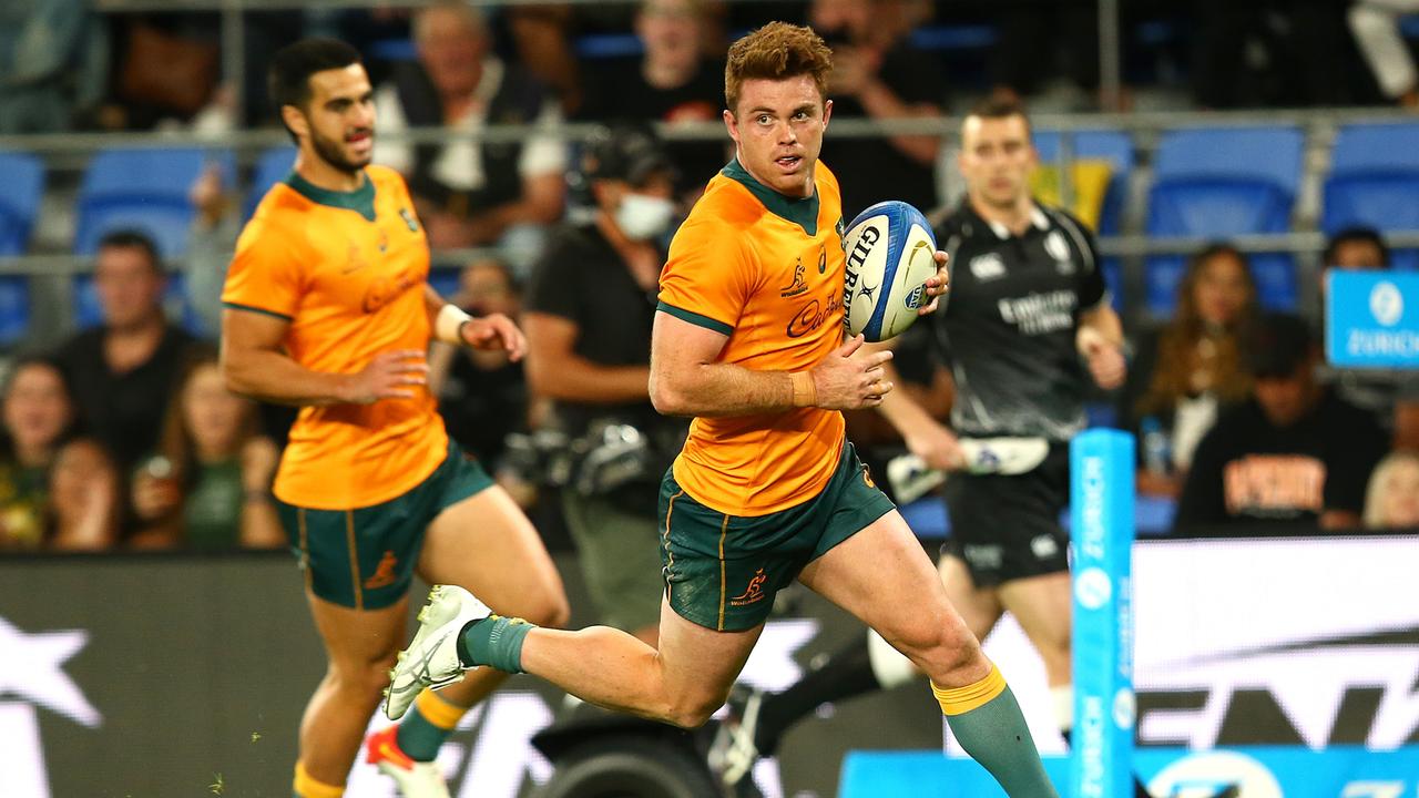 Andrew Kellaway scored a hat-trick during the Wallabies’ win over Argentina.. Photo: Getty Images