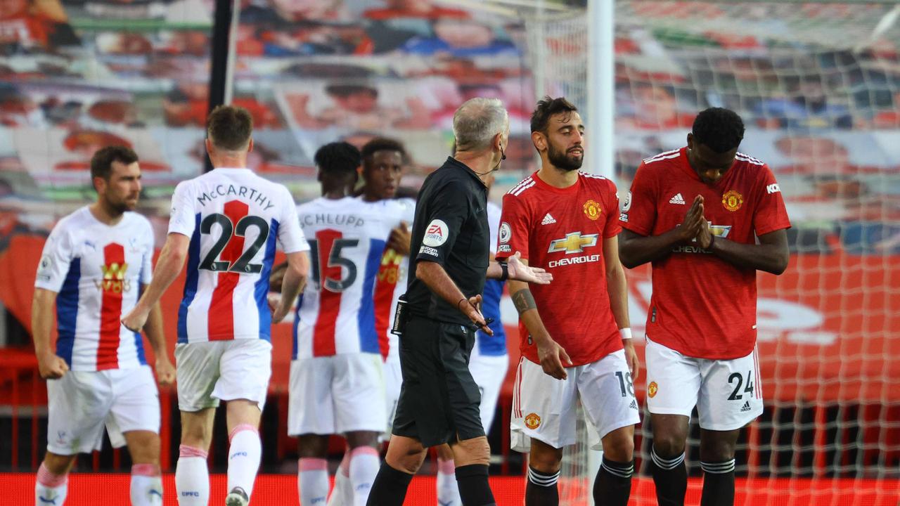 Manchester United were furious with the referee’s decision.
