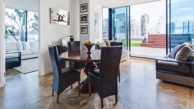 The luxury Docklands apartment Malkoun once lived in.