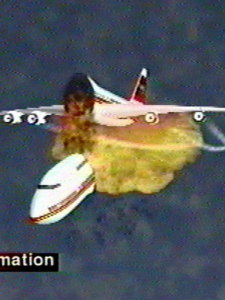 A CIA animation of the disintegration of the Paris-bound plane. Picture: AP/Central Intelligence Agency