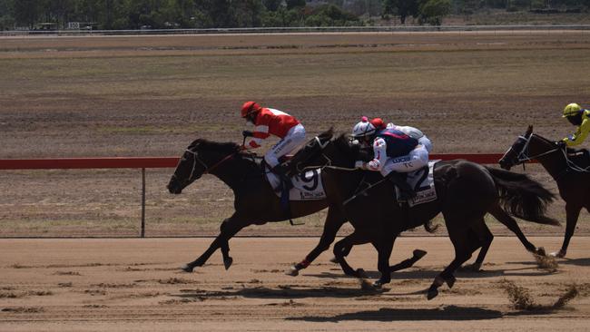 Duan Phoenix leads the pack in Race 1 at the Family fun Day at Ferguson Park 14 December 2019