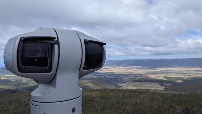 One of Fire Foresight's cameras in action in Tasmania.