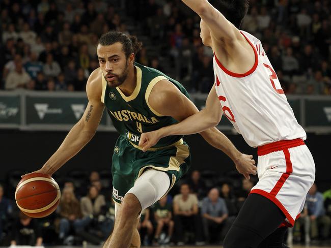 Xavier Cooks looked at home while playing for the Boomers. Picture: Michael Klein
