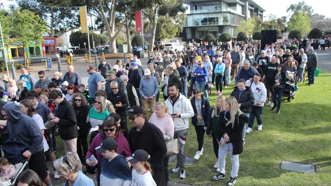 Crowds arriving early for the first day of the Royal Adelaide Show, with queues ahead of the 9am official opening. Picture: Dean Martin