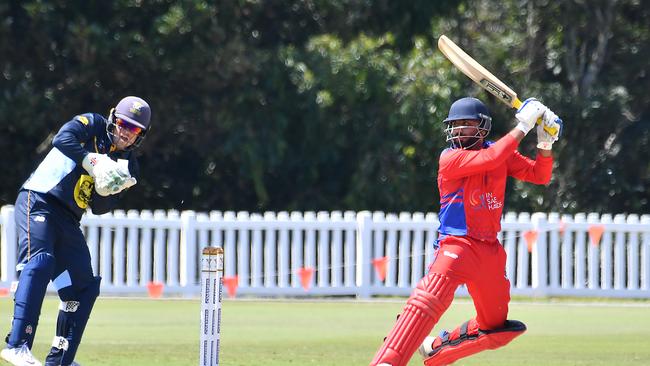 Toombul batsman Hassan Sardar Valley Mens 1st Grade v Toombul Mens 1st Grade Saturday September 21, 2024. Picture, John Gass