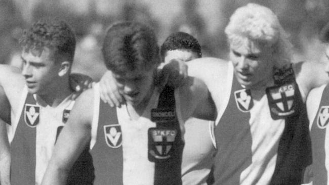 Shane Warne during his St Kilda reserves football career. Picture: Supplied