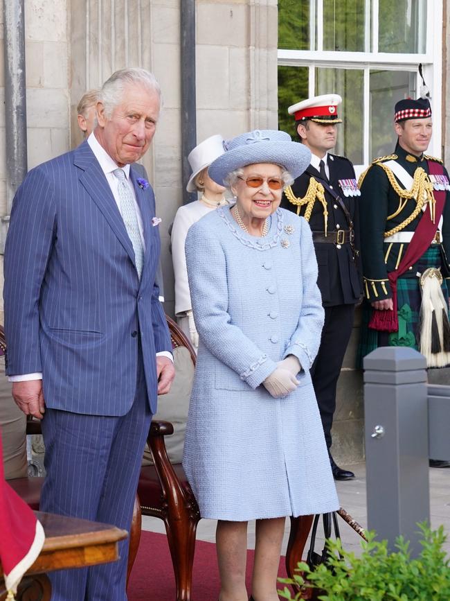 Prince Charles joined the Queen on day four of her Royal tour of Scotland. Picture: AFP