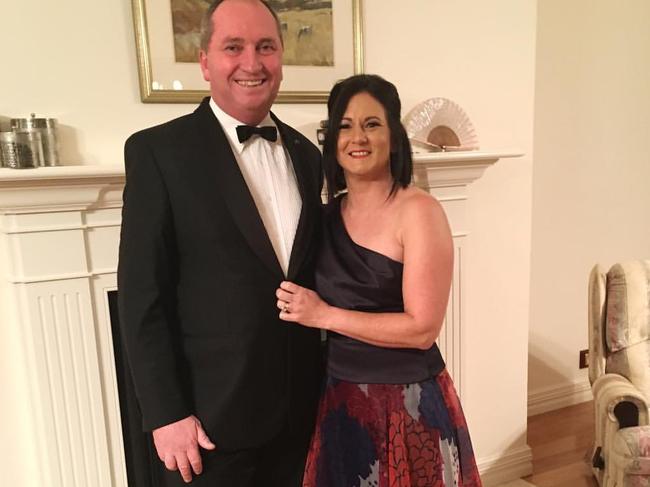 In happier times: Former Deputy Prime Minister Barnaby Joyce with wife Natalie.