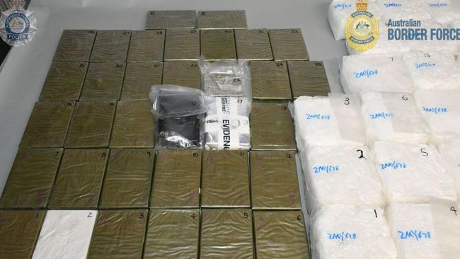 Meth and heroin seized by Australian Federal Police. Picture: AFP