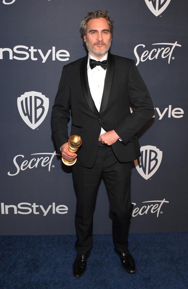 The actor won for his role as the Joker in ‘Joker’. Picture: Getty Images for InStyle