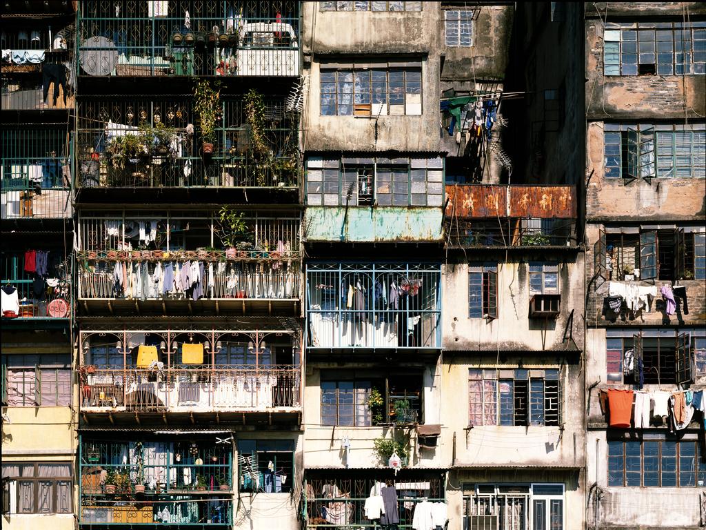 Balconies, windows and washing at Kowloon.