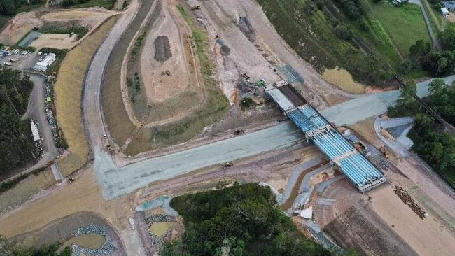 Images of work on the Gympie Bypass captured by Infinity Flights Photography.