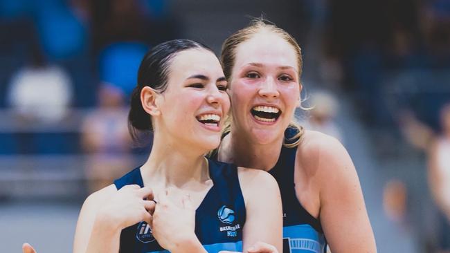 NSW celebrates winning the women's under-20 title at the 2025 Basketball Australia Under-20 National Championships. Picture: Taylor Earnshaw