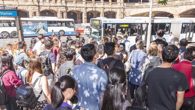 Buses are likely to be busy if the trains stop. Picture: AAP/Image Matthew Vasilesc