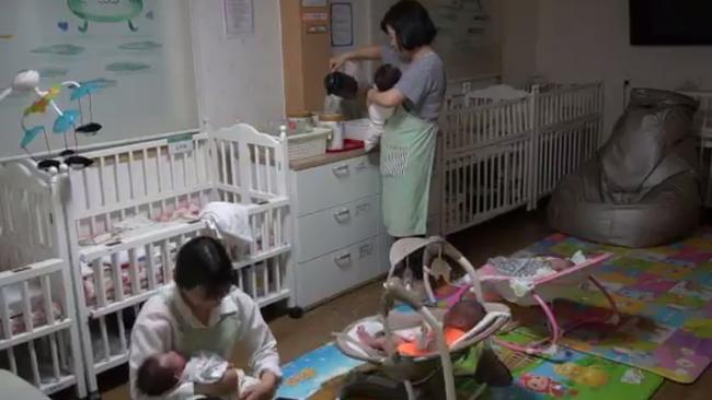 Babies left in South Korea’s drop boxes are looked after at the centre until they go into orphanages.