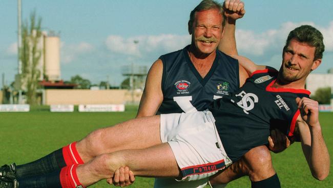 Andy McQueen with his father, Gordon, in 2002.