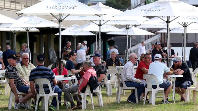 A small crowd tests out the new Eagle Farm facilities.