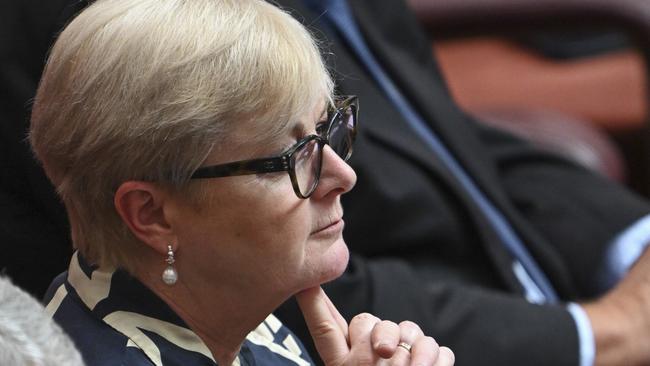 Senator Linda Reynolds has indicated she will not give up her defamation action. Picture: NCA NewsWire / Martin Ollman